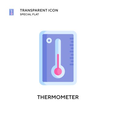 Termometre vektör simgesi. Düz çizim. EPS 10 vektörü.