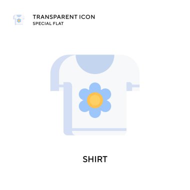 Gömlek vektör simgesi. Düz çizim. EPS 10 vektörü.