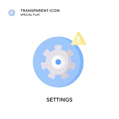 Ayarlar vektör simgesi. Düz çizim. EPS 10 vektörü.