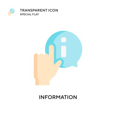 Bilgi vektör simgesi. Düz çizim. EPS 10 vektörü.