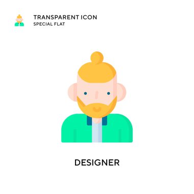 Tasarımcı vektör simgesi. Düz çizim. EPS 10 vektörü.