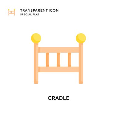 Beşik vektör simgesi. Düz çizim. EPS 10 vektörü.