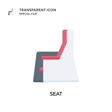 Koltuk vektör simgesi. Düz çizim. EPS 10 vektörü.