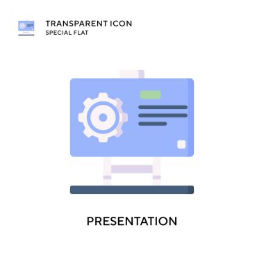 Sunum vektör simgesi. Düz çizim. EPS 10 vektörü.