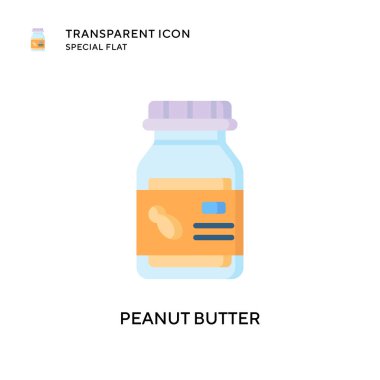 Fıstık ezmesi vektör simgesi. Düz çizim. EPS 10 vektörü.