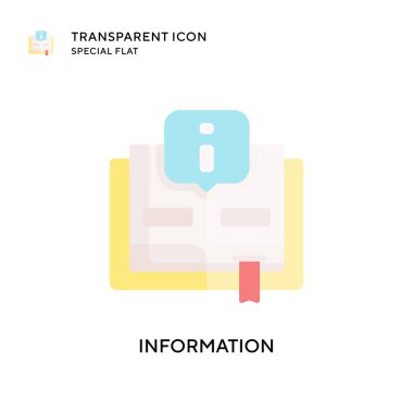 Bilgi vektör simgesi. Düz çizim. EPS 10 vektörü.