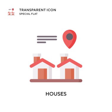 Ev vektör simgesi. Düz çizim. EPS 10 vektörü.