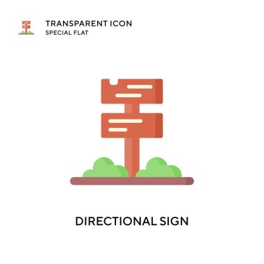 Yönsel işaret vektör simgesi. Düz çizim. EPS 10 vektörü.