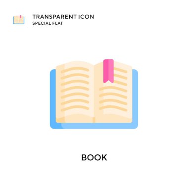 Kitap vektör simgesi. Düz çizim. EPS 10 vektörü.