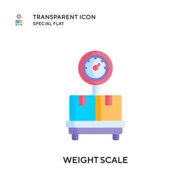 Ağırlık ölçekli vektör simgesi. Düz çizim. EPS 10 vektörü.