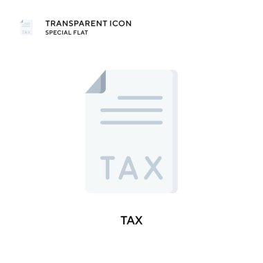 Vergi vektör simgesi. Düz çizim. EPS 10 vektörü.