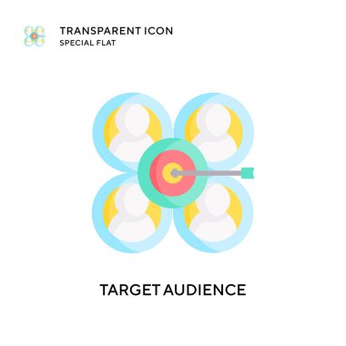 Hedef izleyici vektör simgesi. Düz çizim. EPS 10 vektörü.