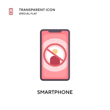 Akıllı telefon vektör simgesi. Düz çizim. EPS 10 vektörü.