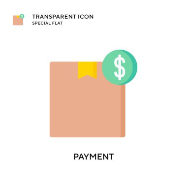 Ödeme vektör simgesi. Düz çizim. EPS 10 vektörü.