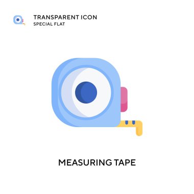 Şerit vektör simgesi ölçülüyor. Düz çizim. EPS 10 vektörü.