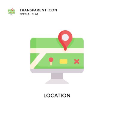 Konum vektör simgesi. Düz çizim. EPS 10 vektörü.