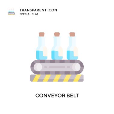 Taşıyıcı şerit vektör simgesi. Düz çizim. EPS 10 vektörü.