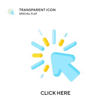 Vektör simgesine tıklayın. Düz çizim. EPS 10 vektörü.