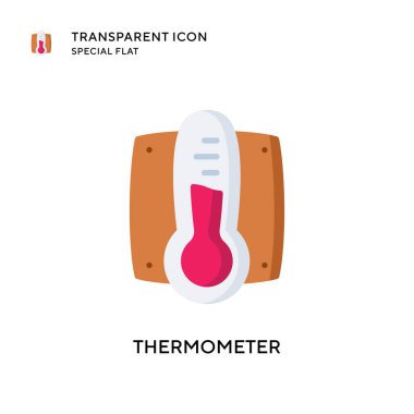 Termometre vektör simgesi. Düz çizim. EPS 10 vektörü.