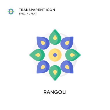 Rangoli vektör simgesi. Düz çizim. EPS 10 vektörü.
