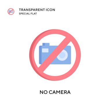 Kamera vektör simgesi yok. Düz çizim. EPS 10 vektörü.