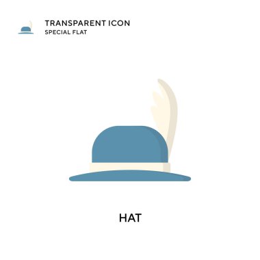 Şapka vektör simgesi. Düz çizim. EPS 10 vektörü.