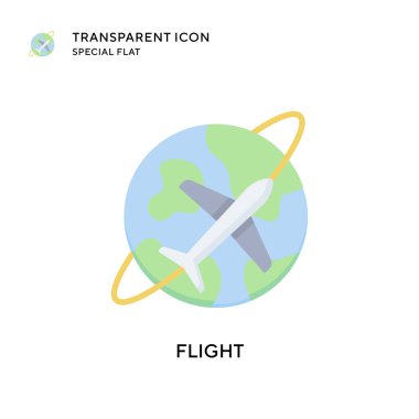 Uçuş vektör simgesi. Düz çizim. EPS 10 vektörü.