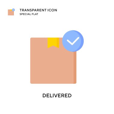 Teslim edilen vektör simgesi. Düz çizim. EPS 10 vektörü.