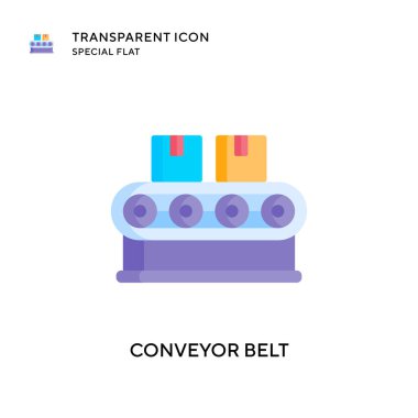 Taşıyıcı şerit vektör simgesi. Düz çizim. EPS 10 vektörü.