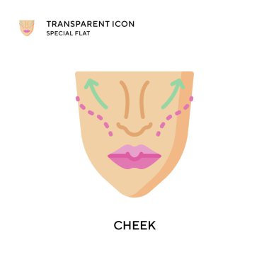 Yanak vektör simgesi. Düz çizim. EPS 10 vektörü.