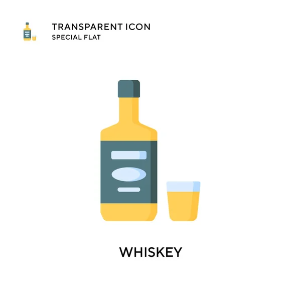 Icona Vettoriale Del Whisky Illustrazione Stile Piatto Vettore Eps — Vettoriale Stock
