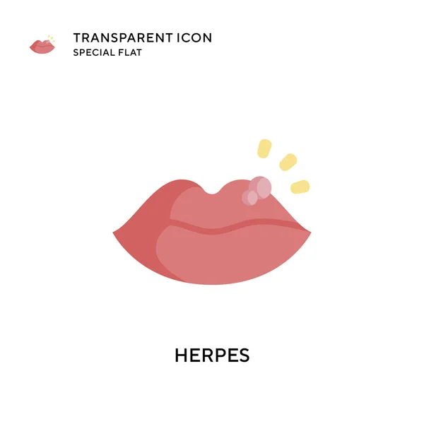 Ícone Vetorial Herpes Ilustração Estilo Plano Vetor Eps — Vetor de Stock