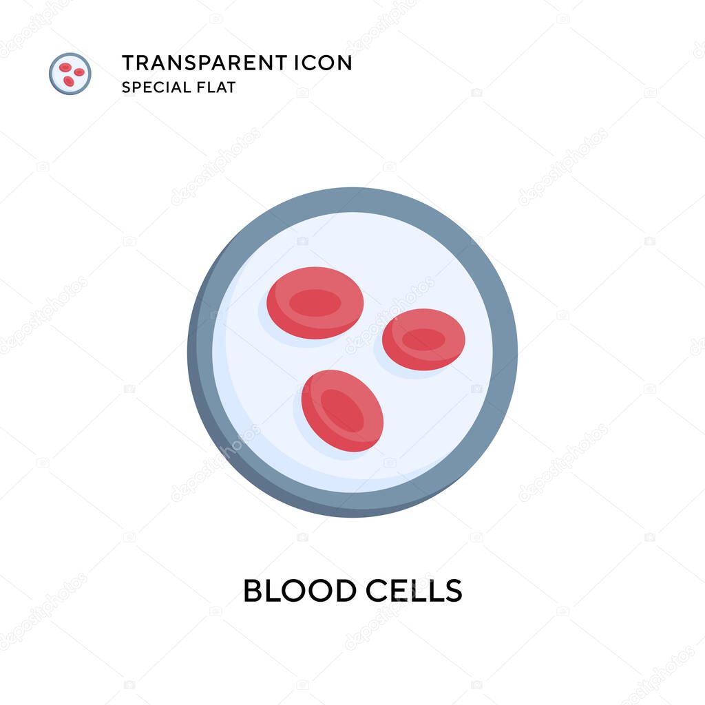 Blood cells vector icon. Flat style illustration. EPS 10 vector.