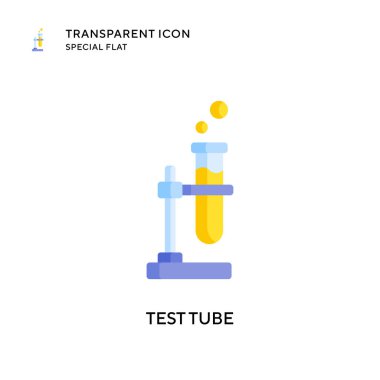 Test tübü vektör simgesi. Düz çizim. EPS 10 vektörü.