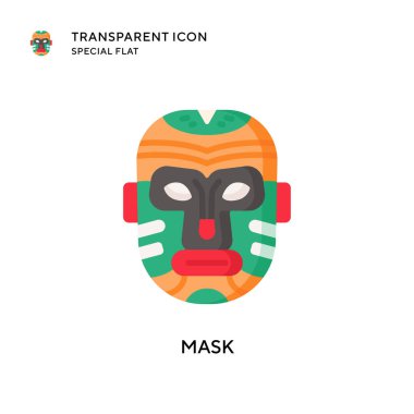 Maske vektör simgesi. Düz çizim. EPS 10 vektörü.