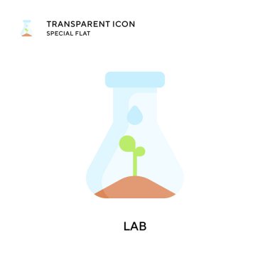 Laboratuvar vektör simgesi. Düz çizim. EPS 10 vektörü.