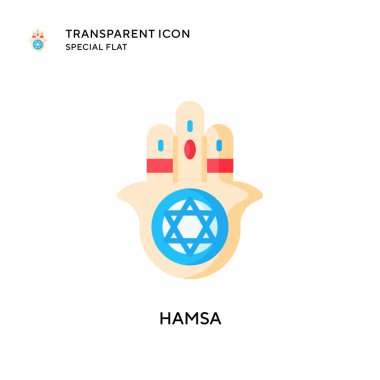 Hamsa vektör simgesi. Düz çizim. EPS 10 vektörü.