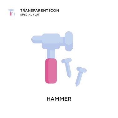 Çekiç vektör simgesi. Düz çizim. EPS 10 vektörü.