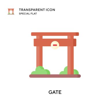 Geçit vektör simgesi. Düz çizim. EPS 10 vektörü.