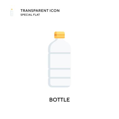 Şişe vektör simgesi. Düz çizim. EPS 10 vektörü.