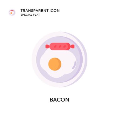 Pastırma vektör simgesi. Düz çizim. EPS 10 vektörü.