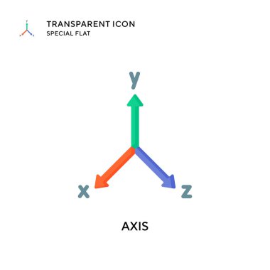 Eksen vektör simgesi. Düz çizim. EPS 10 vektörü.