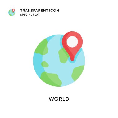 Dünya vektör simgesi. Düz çizim. EPS 10 vektörü.