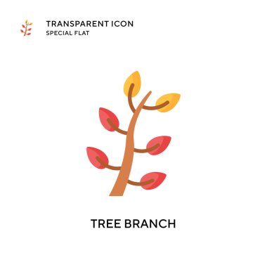 Ağaç dalı vektör simgesi. Düz çizim. EPS 10 vektörü.