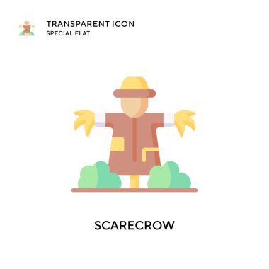 Korkuluk vektör simgesi. Düz çizim. EPS 10 vektörü.