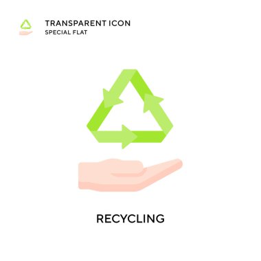 Vektör simgesi geri dönüşümü. Düz çizim. EPS 10 vektörü.