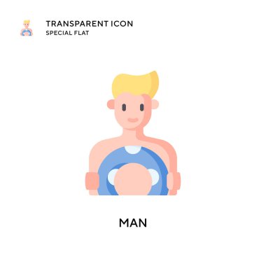 İnsan vektör simgesi. Düz çizim. EPS 10 vektörü.