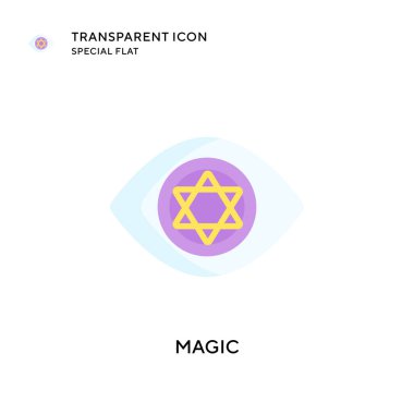 Sihirli vektör simgesi. Düz çizim. EPS 10 vektörü.