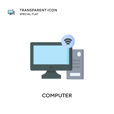 Bilgisayar vektör simgesi. Düz çizim. EPS 10 vektörü.