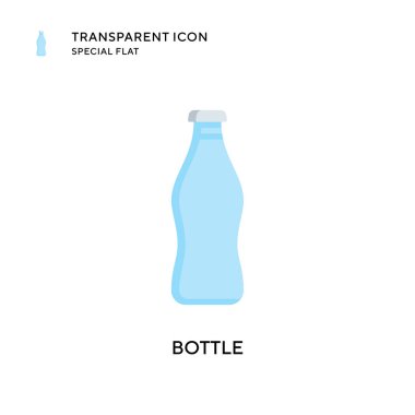 Şişe vektör simgesi. Düz çizim. EPS 10 vektörü.